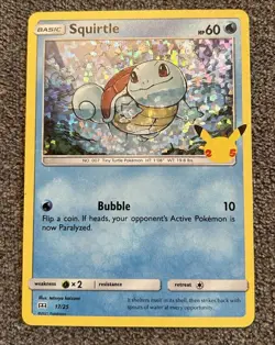 Squirtle 17/25 NM Holo McDonald's Pokemon 25th Anniversary Celebrations Card - Image 1