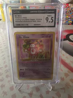 Mr. Mime CLB 013/034 Pokemon Card - CGC 9.5 GRADED MINT+ - TCG Classic - Image 1
