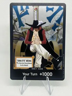 One Piece CCG Mihawk Don!! Card The Azure Sea's Seven Secret Foil OP14 NM - Image 1