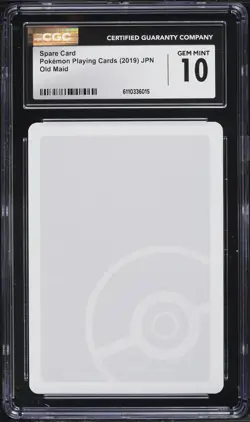 2019 Pokemon Japanese Playing Cards Old Maid Spare Card CGC 10 - Image 1