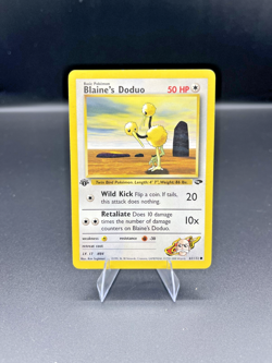 (LP) Blaine's Doduo 1st ed 61/132 Gym Challenge Pokemon TCG Card FREE SHIPP - Image 1