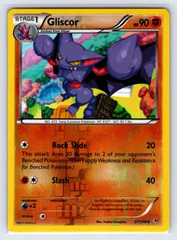 Gliscor 37/108 2015 XY Roaring Skies Pokemon Card Reverse Holo Uncommon - Nm/Vlp - Image 1