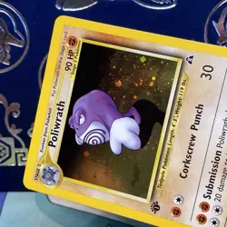 Pokemon Cards: Neo Discovery 1st Edition Rare Holo: Poliwrath 9/75 WOTC NM - Image 3