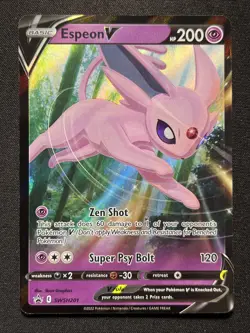 Espeon V SWSH201 Sword & Shield Black Star Promo Holo Pokemon Card NM #2 - Image 1