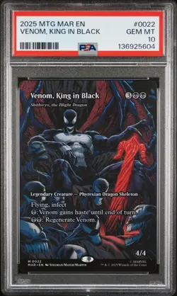 5604 Venom King in Black 2025 MTG Marvel Universe Eternal-Legal #0022 PSA 10 - Image 1
