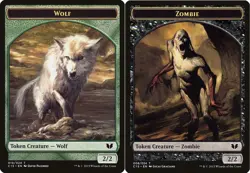 10 Token Cards - WOLF / ZOMBIE - Commander 2015 (C15) - Magic MTG FTG - Image 1