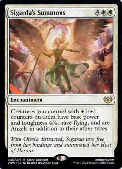 Sigarda's Summons - MtG Innistrad Crimson Vow - R036 NM 2021 - Image 1