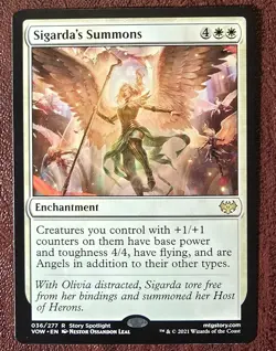 Sigarda's Summons - MtG Innistrad Crimson Vow - R036 NM 2021 - Image 2