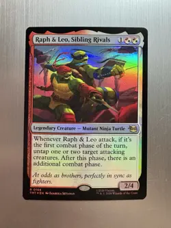 Raph & Leo, Sibling Rivals - 166 - MTG: Teenage Mutant Ninja Turtles - Foil - Image 1