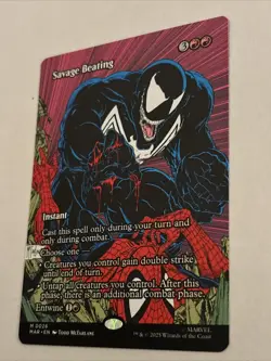 MTG Marvel's Spider-Man Instant Savage Beating (Borderless) M 0026 Mint - Image 2