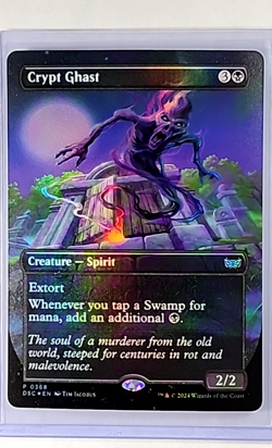 MTG Magic The Gathering DSC Duskmourn Commander Promo Foil #368 Crypt Ghast LP - Image 1