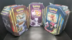 Pokemon TCG Triple Power EX Tin Set (3x) Mewtwo, Gyrados, Machamp - New, Sealed - Image 1