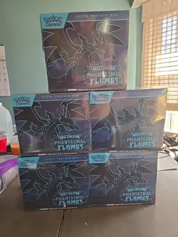 Pokemon TCG Lot of 5 Phantasmal Flames Elite Trainer Box ETB Factory Sealed - Image 1