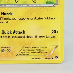 Pokemon Card Pikachu Common XY Base Set 42/146 NM - Image 4