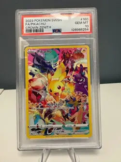2023 Pokemon Pikachu 160/159 Crown Zenith Psa 10 English - Image 1