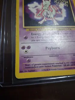 Mewtwo Pokemon Promo The First Movie Card #3 with a Kids WB Stamp Look - Image 3