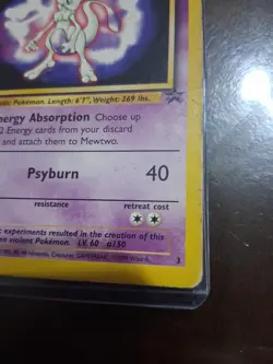 Mewtwo Pokemon Promo The First Movie Card #3 with a Kids WB Stamp Look - Image 4