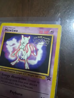 Mewtwo Pokemon Promo The First Movie Card #3 with a Kids WB Stamp Look - Image 5