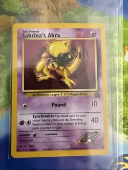 Pokemon TCG Sabrina's Abra 19/53 Wotc black star 🌟 Promo NEAR MINT - Image 1