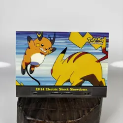 Topps Pokemon Ep 14 electric Shock Showdown TV Animation edition Nm - Image 1
