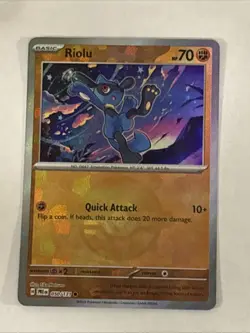 Riolu (Poke Ball Pattern) 050/131 Sv: Prismatic Evolutions Holo Pokemon TCG NM - Image 1