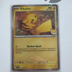 Pikachu 051 /162 Stamped 2026 Pokemon Day 30th Anniversary Promo Cosmos Butt 💫 - Image 2
