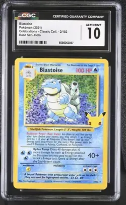 Pokemon celebrations Blastoise 2/102 CGC Gem Mint 10! - Image 1
