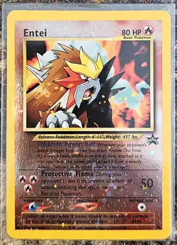 Pokemon 2001 Black Star Promo Entei 34 Holo LP - Image 1