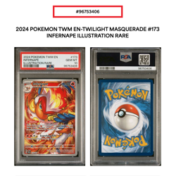 Infernape 173 PSA 10 Pokemon SV06 Twilight Masquerade Illustration Rare - Image 3
