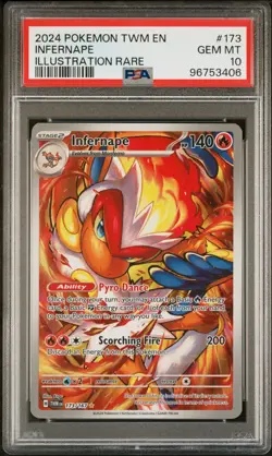 Infernape 173 PSA 10 Pokemon SV06 Twilight Masquerade Illustration Rare - Image 4
