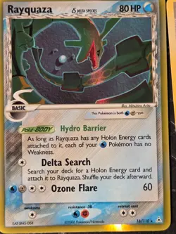 2006 Pokemon TCG Rayquaza δ Delta Species 16/110 Holo Rare – EX Holon Phantoms - Image 1