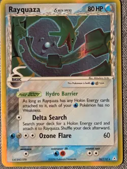2006 Pokemon TCG Rayquaza δ Delta Species 16/110 Holo Rare – EX Holon Phantoms - Image 4