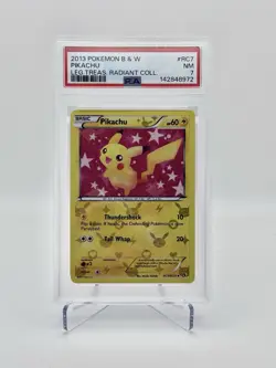 2013 POKEMON BLACK & WHITE LEGENDARY TREASURES RADIANTCOLLECTION RC7 PIKACHU - Image 1