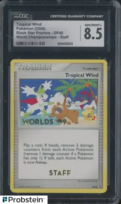 2009 Pokemon Black Star Promos World Championships DP48 Tropical Wind CGC 8.5 - Image 1