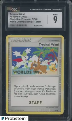 2009 Pokemon Black Star Promos World Championships DP48 Tropical Wind CGC 9 - Image 1