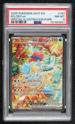 Keldeo ex Special Illustration Rare Pokemon White Flare WHT PSA 8 - Image 1