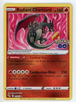 Radiant Charizard - Pokemon 2022 Pokemon Go #11 MINT - Image 1