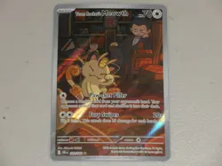 2025 Pokemon S&V Destined Rivals RARE #203 Team Rocket's Meowth HOLO IR - Image 1