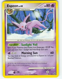 Espeon - 18/100 Majestic Dawn - Pokemon TCG - 2008 - Image 1
