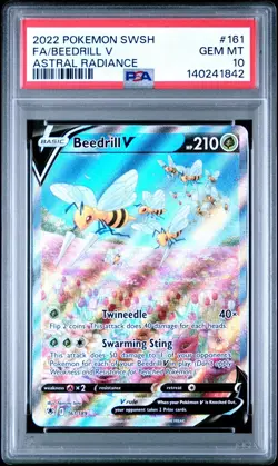 PSA 10 Beedrill V 161/189 Pokemon Astral Radiance Alternate Art 2022 - Image 1