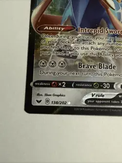 Pokemon TCG Zacian v Prize Pack Series One 138/202 Holo Ultra Rare - Image 2
