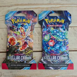 Pokemon TCG Scarlet Violet Stellar Crown Sleeved Booster Blister Pack - Image 1