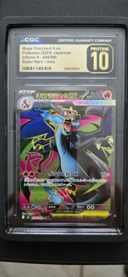Pokemon Mega Charizard X ex Inferno X CGC 10 Pristine Holo Super Rare 094/080 - Image 1