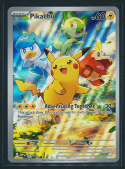 Pikachu Holo SVP 027 Pokemon 2023 Scarlet & Violet Black Star Promo NM - Image 1