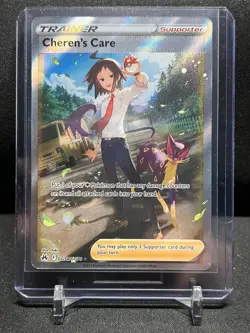 Cheren's Care GG65/GG70 Galarian Gallery Holo Pokemon 2023 Crown Zenith NM - Image 1