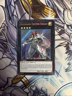 (HE) Evilswarm Exciton Knight LVAL-EN056 Yu-Gi-Oh Secret 1st Ed VLP (1) - Image 1