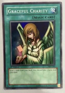 Yu-Gi-Oh! Graceful Charity SDP-040 1st Edition Holo Starter Deck Pegasus LP - Image 1