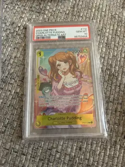 PSA 10 GEM - CHARLOTTE PUDDING ALT ART OP03-112 - One Piece Pillars of Strength - Image 1