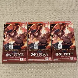 One Piece Special DON!! Set Vol 2 ACE w/ 1 Ace Don & 2 Packs Sealed Lot of 3 - Image 1
