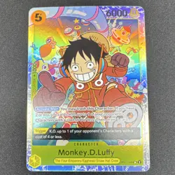 One Piece Monkey.D.Luffy OP07-109 The Four Emperors Super Rare Holo - Image 1